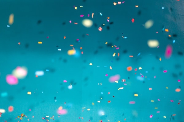 In image showing confetti